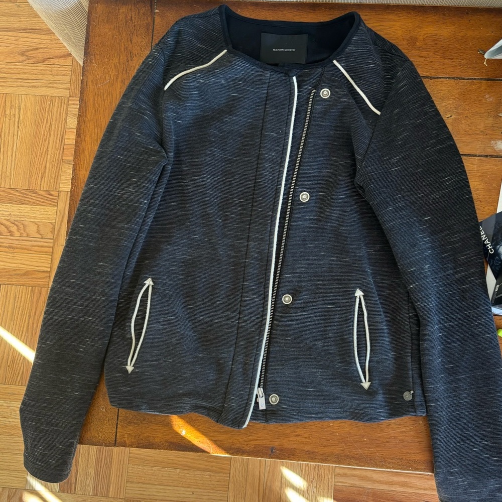 Scotch and Soda moto sweater jacket